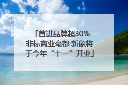 首进品牌超30% 非标商业亳都·新象将于今年“十一”开业
